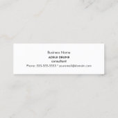 Modern Elegant Monogram Grijs Faux Gold Consultant Mini Visitekaartje (Achterkant)