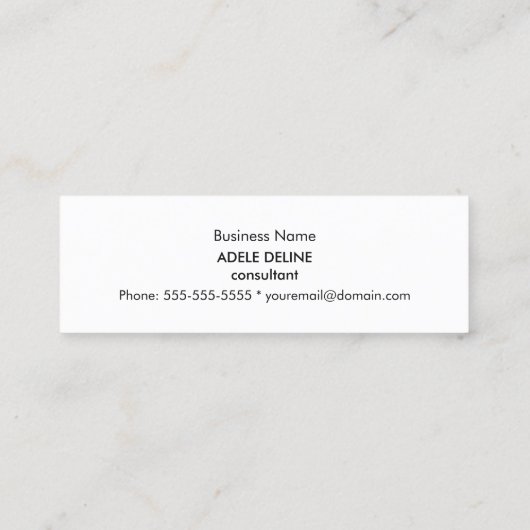 Modern Elegant Monogram Grijs Faux Gold Consultant Mini Visitekaartje (Achterkant)