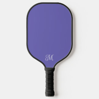 Modern elegant monogram in Paarse of enige kleur Pickleball Paddle