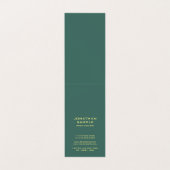 Modern Elegant Monogram Initiaal Tent Vouw Vertica Visitekaartje (Binnenkant ongevouwen)