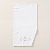 Modern Elegant Monogram Initiaal White Beige Tan Bad Handdoek (Handdoek)