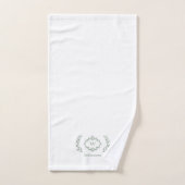 Modern Elegant Monogram Initiaal White Sage Green Bad Handdoek (Handdoek)