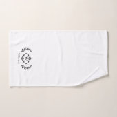 Modern Elegant Monogram Initiaal zwart-wit Bad Handdoek (Handdoek)