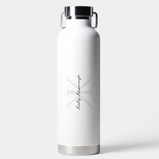 Modern Elegant Monogram K Professional Logo Waterfles (Voorkant)
