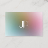 Modern Elegant Monogram Luxury Trendy Colorful Visitekaartje (Voorkant)