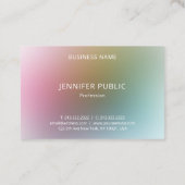 Modern Elegant Monogram Luxury Trendy Colorful Visitekaartje (Achterkant)