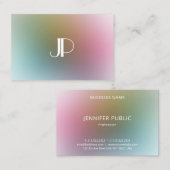 Modern Elegant Monogram Luxury Trendy Colorful Visitekaartje (Voorkant / Achterkant)