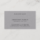 Modern Elegant Monogram Minimalistische Sjabloon Visitekaartje (Achterkant)