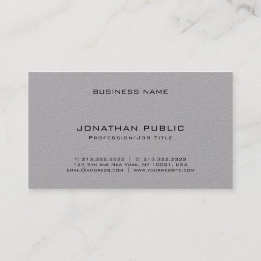 Modern Elegant Monogram Minimalistische Sjabloon Visitekaartje (Achterkant)