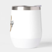 Modern Elegant Monogram Naam Zwart Goud Script (Links)