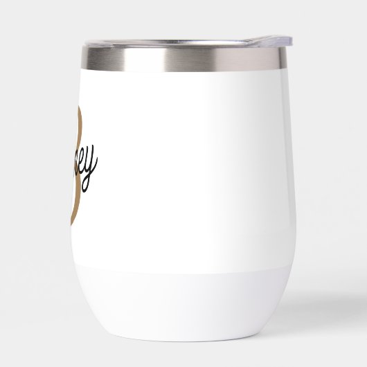 Modern Elegant Monogram Naam Zwart Goud Script (Links)