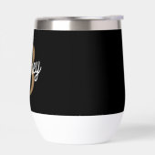 Modern Elegant Monogram Naam Zwart Grijs Script (Links)