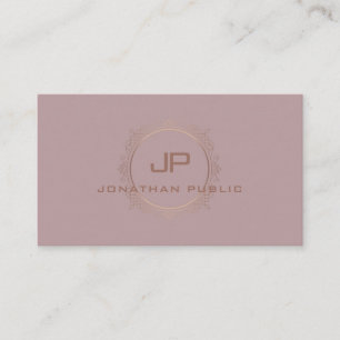 Modern Elegant Monogram Professional Trendy Visitekaartje