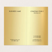 Modern Elegant Monogram Professioneel Glamour Goud Visitekaartje (Binnenkant ongevouwen)