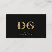 Modern Elegant Monogram Professioneel Goud Visitekaartje (Voorkant)