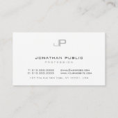 Modern Elegant Monogram Professioneel Minimalist Visitekaartje (Achterkant)