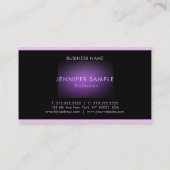 Modern Elegant Monogram Professioneel Paarse Chic Visitekaartje (Achterkant)