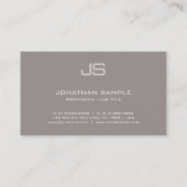 Modern Elegant Monogram Professionele Sjabloon Lux Visitekaartje (Achterkant)
