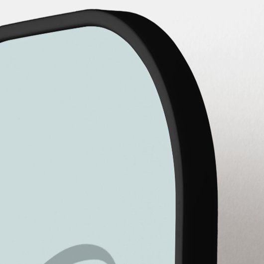 Modern Elegant Monogram Script Aqua Blue Pickleball Paddle (Links Detail)