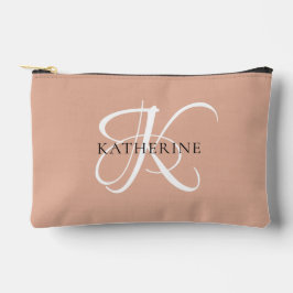 Modern Elegant Monogram Script Blush Roze Etui