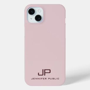 Modern Elegant Monogram Sjabloon Beste Roos Goud iPhone 15 Mini Hoesje