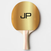 Modern Elegant Monogram Sjabloon Glamour Gold Tafeltennisbatje (Voorkant)
