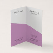 Modern Elegant Monogram Sjabloon Paarse Roze Visitekaartje (Binnen)