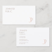 Modern Elegant Monogram Sjabloon Professional Busi Visitekaartje (Voorkant / Achterkant)
