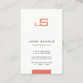 Modern Elegant Monogram Trendy Sjabloon Visitekaartje (Achterkant)