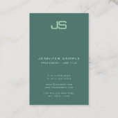  modern elegant monogram verticaal visitekaartje (Achterkant)