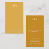 Modern Elegant Monogram Verticale Sjabloon Trendy Visitekaartje (Voorkant / Achterkant)