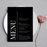 Modern Elegant Monogram Zwart Wit Bruiloft Menu<br><div class="desc">Vier de tijdloze schoonheid van de liefde met mijn prachtige Premium Classic Modern Elegant Names / Monogram Black & White Wedding Collectie. Verhoog je speciale dag naar een nieuw niveau van verfijning en charme, terwijl je samen als koppel aan je reis begint. Bij Phrosne Ras Design Zazzle begrijpen we dat...</div>