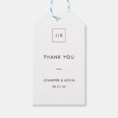 Modern Elegant Monogrammed Minimalist Dank u Cadeaulabel (Voorkant)