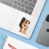 Modern Elegant Mother’s Day Sticker (Laptop met iPhone)