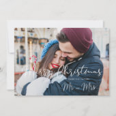 Modern Elegant Mr & Mrs Christmas Couple Wedding (Voorkant)