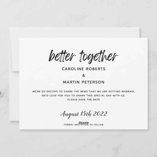 modern elegant multi-fotomanuscript sparen de datu feestdagenkaart (Achterkant)