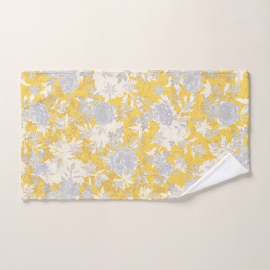 Modern Elegant Mustard Yellow Marigold Flowers Bad Handdoek (Handdoek)