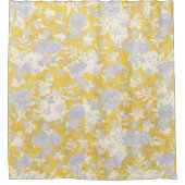 Modern Elegant Mustard Yellow Marigold Flowers Douchegordijn (Voorkant)