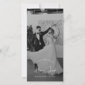 Modern Elegant Names Old Money Wedding Photo Save The Date (Voorkant)
