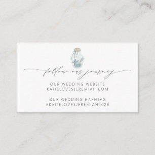 Modern Elegant Nautical Seashell Script Bruiloft Informatiekaartje