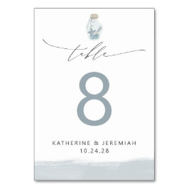 Modern Elegant Nautical Seashell Script Bruiloft Kaart