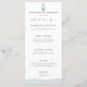 Modern Elegant Nautisch Zeeschelp Script Menu (Voorkant)
