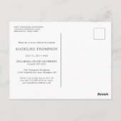 Modern Elegant Navy Blue Gold 3 Foto Afstuderen Briefkaart (Achterkant)