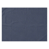 Modern Elegant Navy Blue Gold Polka Dots Tafelkleed (Voorkant (Horizontaal))