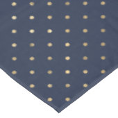 Modern Elegant Navy Blue Gold Polka Dots Tafelkleed (Gekanteld)