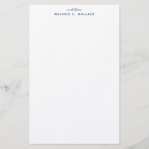 Modern Elegant Navy Blue op maat Briefpapier