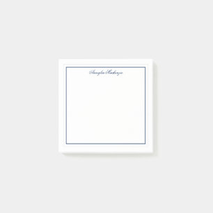 Modern Elegant Navy Blue op maat Post-it® Notes