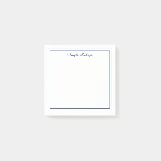 Modern Elegant Navy Blue op maat Post-it® Notes (Voorkant)