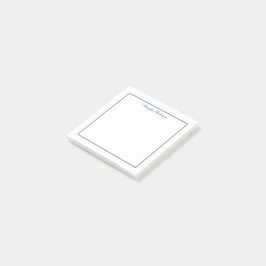 Modern Elegant Navy Blue op maat Post-it® Notes (Schuin)