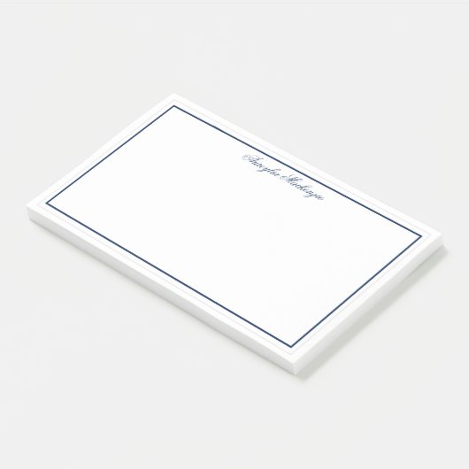 Modern Elegant Navy Blue op maat Post-it® Notes (Schuin)